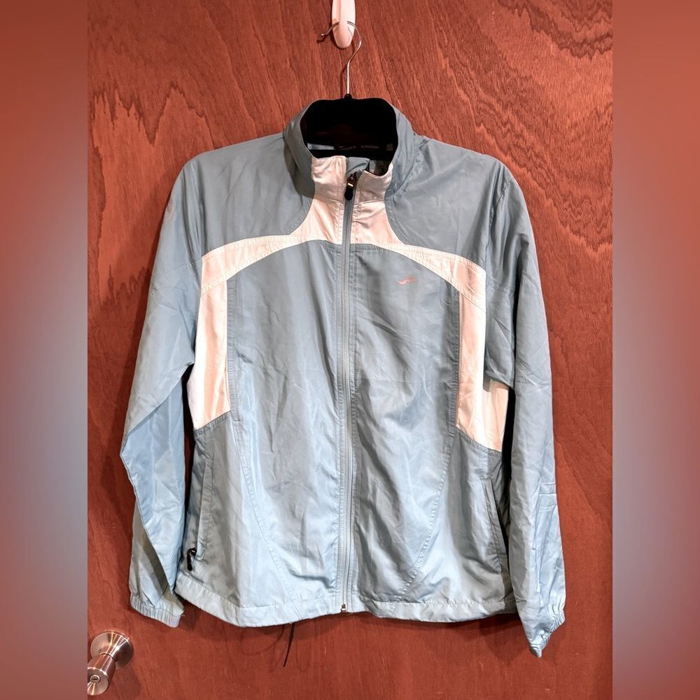 Brooks Light Blue‎ Windbreaker Size L